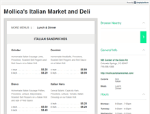 Tablet Screenshot of mollicasitalianmarket.com